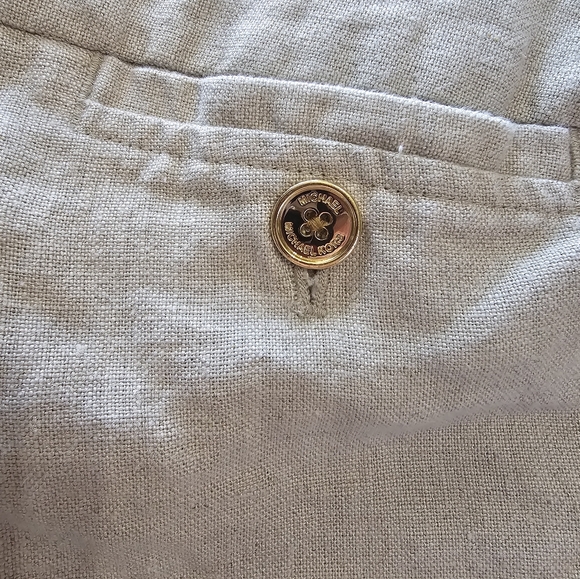 Michael Kors Beige Linen Pants - Picture 2 of 8